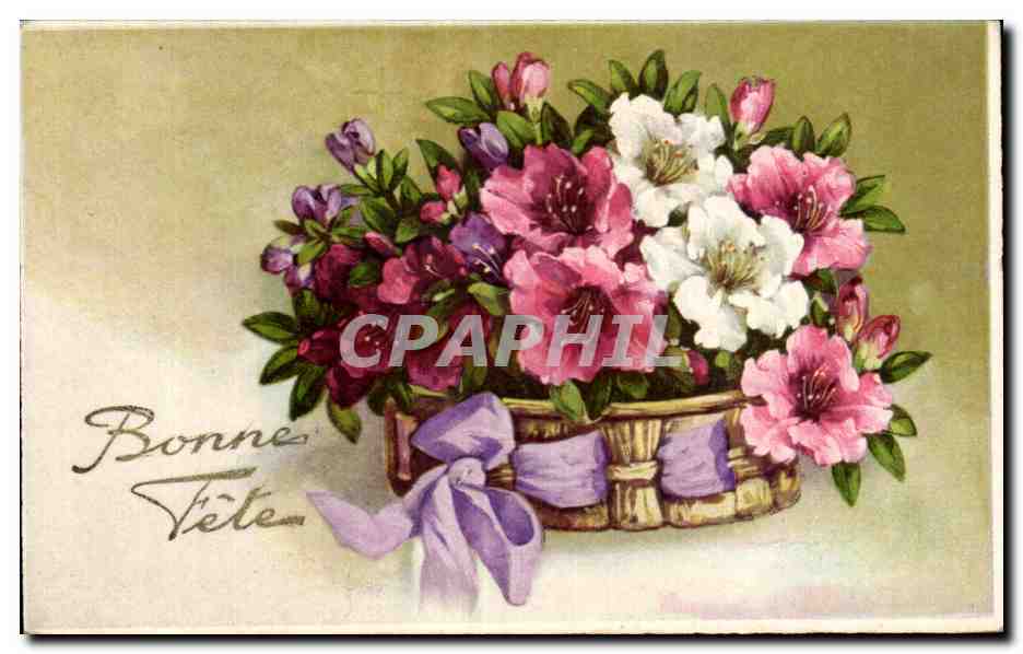 CPA Fantaisie Fleurs Bonne Fete