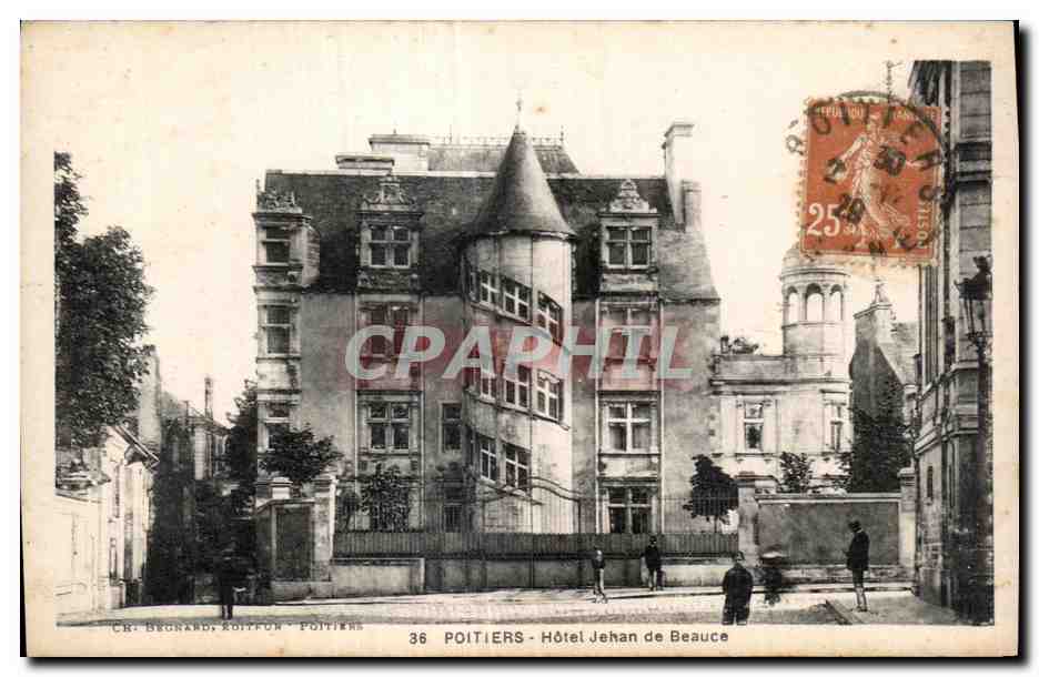 CPA Poitiers Hotel Jehan de Beauce
