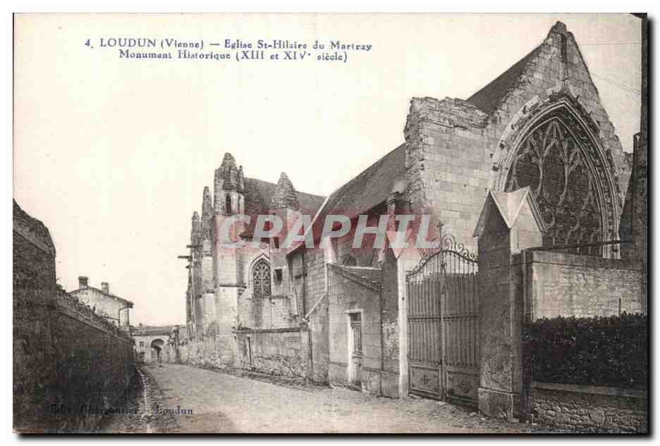 CPA Loudun (Vienne) Eglise St Hilaire du Mariray Monument Historique