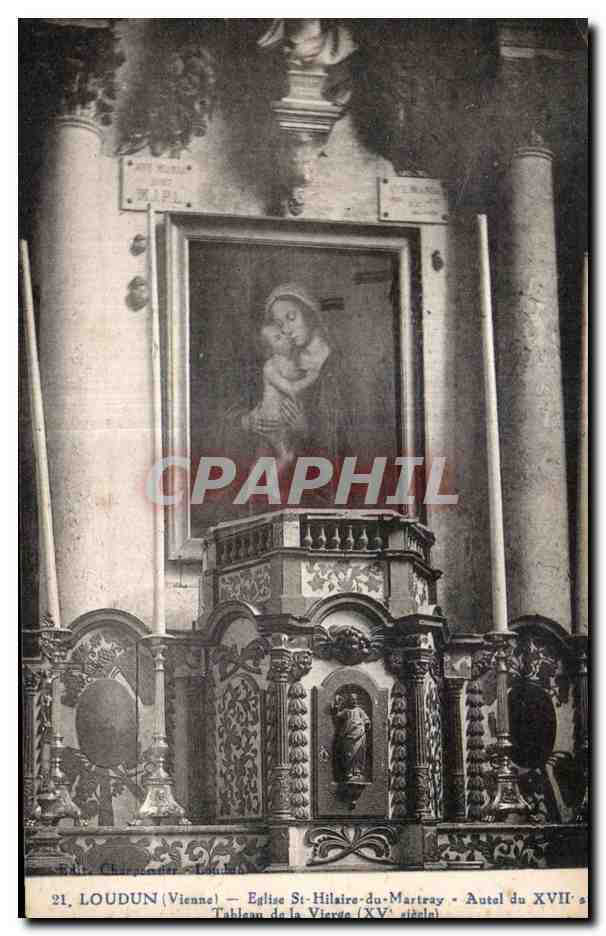 CPA Loudun (Vienne) Eglise St Hilaire du Martray Autal du 17eme