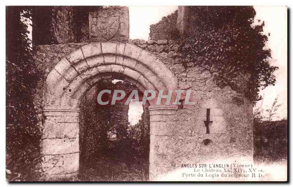 CPA ANGLES-SUR-L ANGLIN (Vienne) - Le Chateau Porte du logis du seigneur 