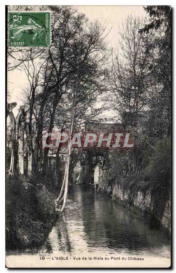 CPA L AIGLE - Vue de la Risle au Pont du Chateau