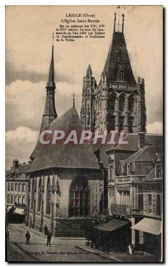 CPA LAIGLE (Orne) - L Eglise Saint-Martin