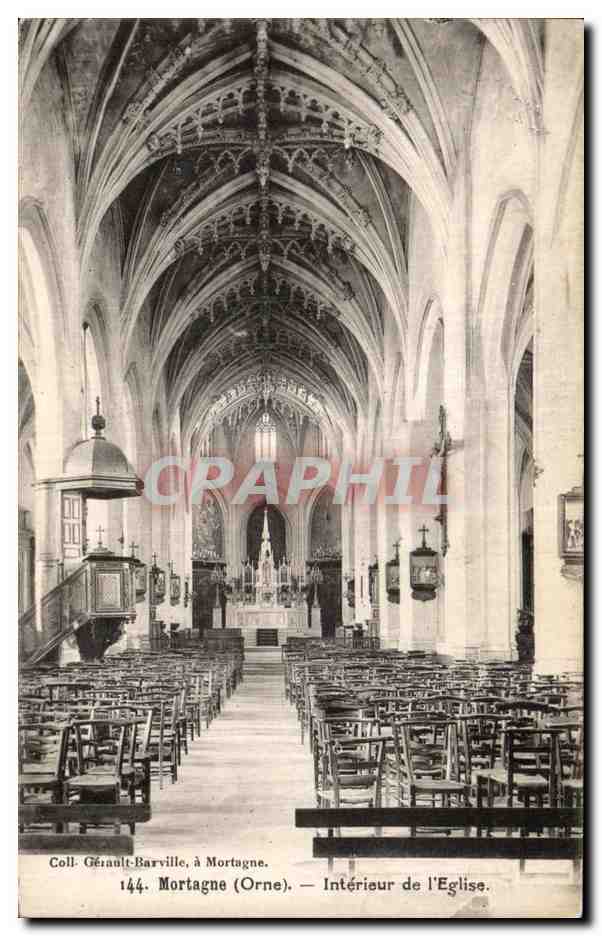 CPA Mortagne (Orne) - Interieur de l Eglise