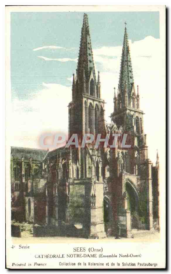 CPA Sees (Orne) Cathedrale Notre-Dame (Ensemble Nord-Ouest)