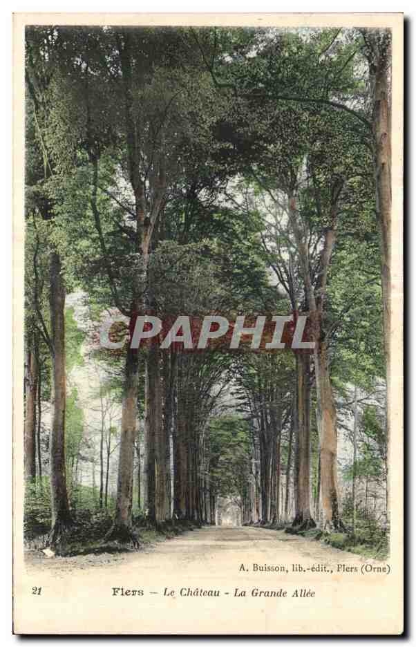 CPA Flers Le Chateau La Grande Allee
