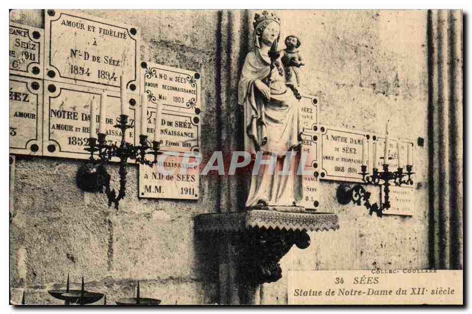 CPA Sees statue de notre dame du XIIeme