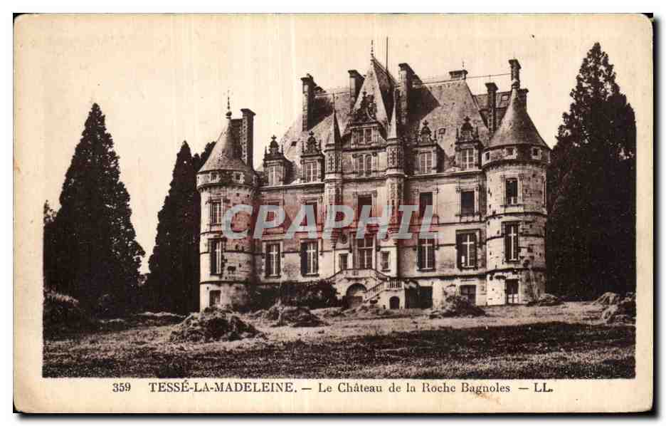CPA Tesse la madeleine le chateau de la roche bagnoles