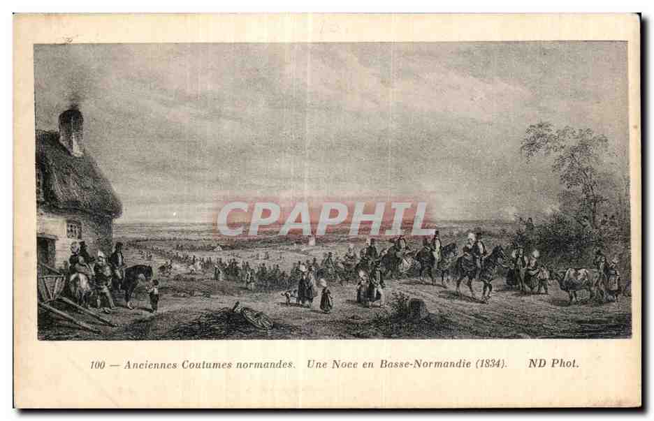CPA Anciennes coutumes normandes une noce en basse normandie Folklore