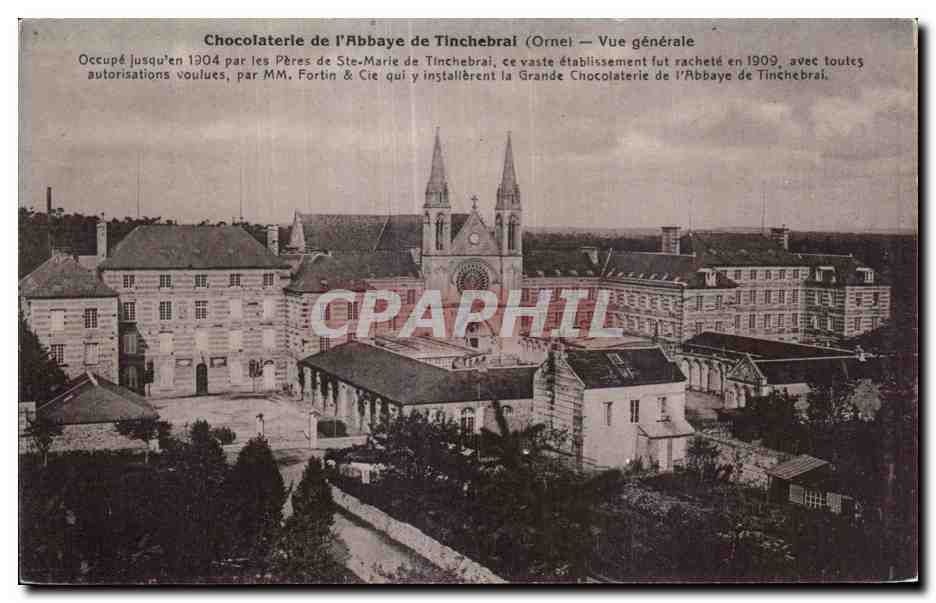 CPA Chocolaterle de l Abbaye de Tinchebrai (Orne) vue generale