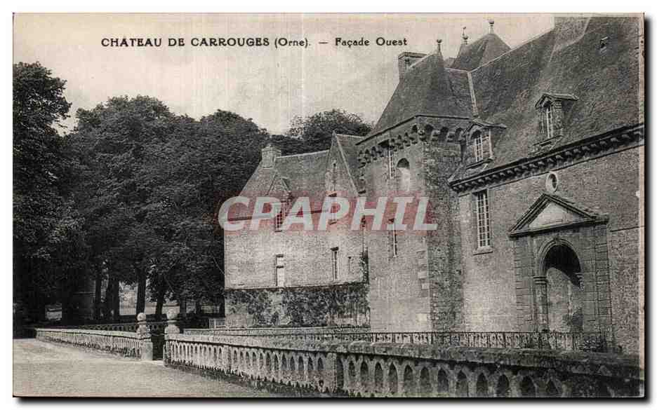 CPA Chateau de Carrouges (Orne) Facade Ouest