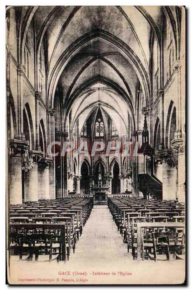 CPA GACE (Orne) - Interieur de I Eglise