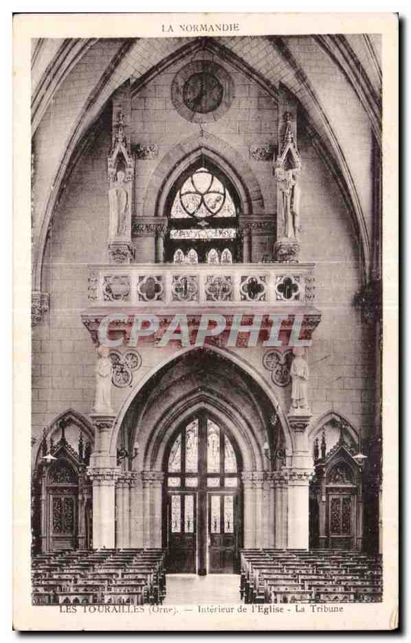 CPA LES TOURAILLES (Orne)- Interieur de I Eglise - La Tribune