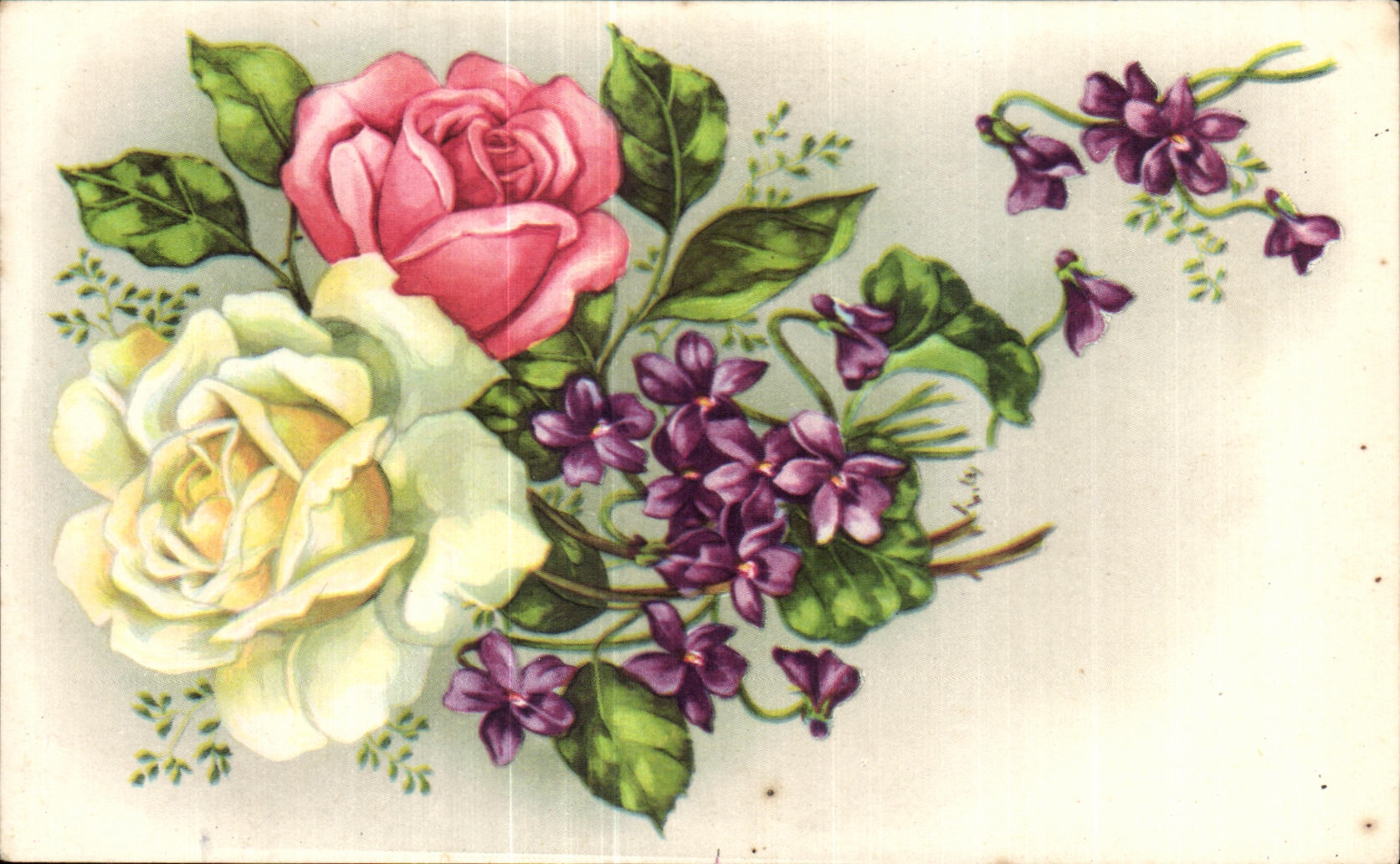 CPA Fantaisie Fleur 