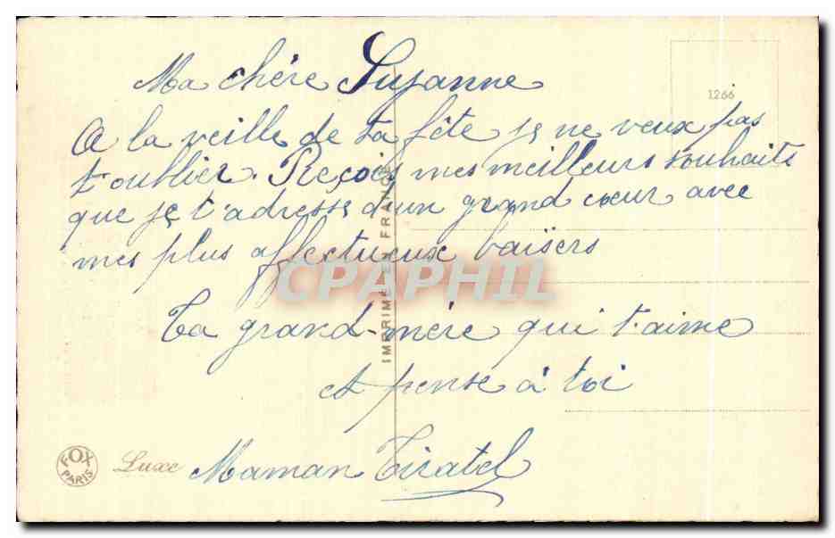 CPA Fantaisie Fleur  — Verso