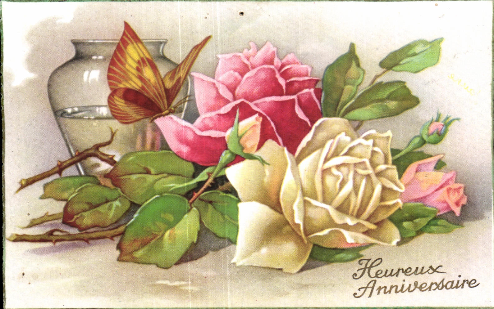 CPA Fantaisie Fleur 