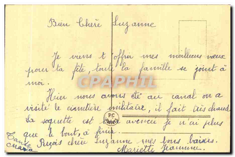 CPA Fantaisie Fleur  — Verso