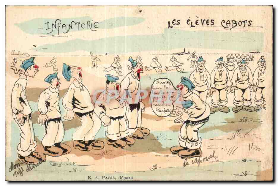 Infanterie — Les Élèves Cabots — B. A. Paris, déposé