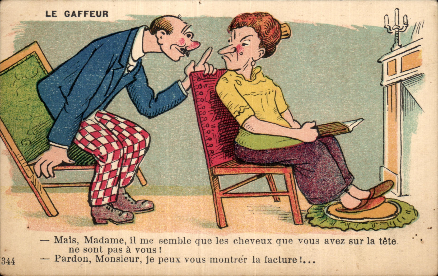 CPA Fantaisie Le gaffeur Humour 