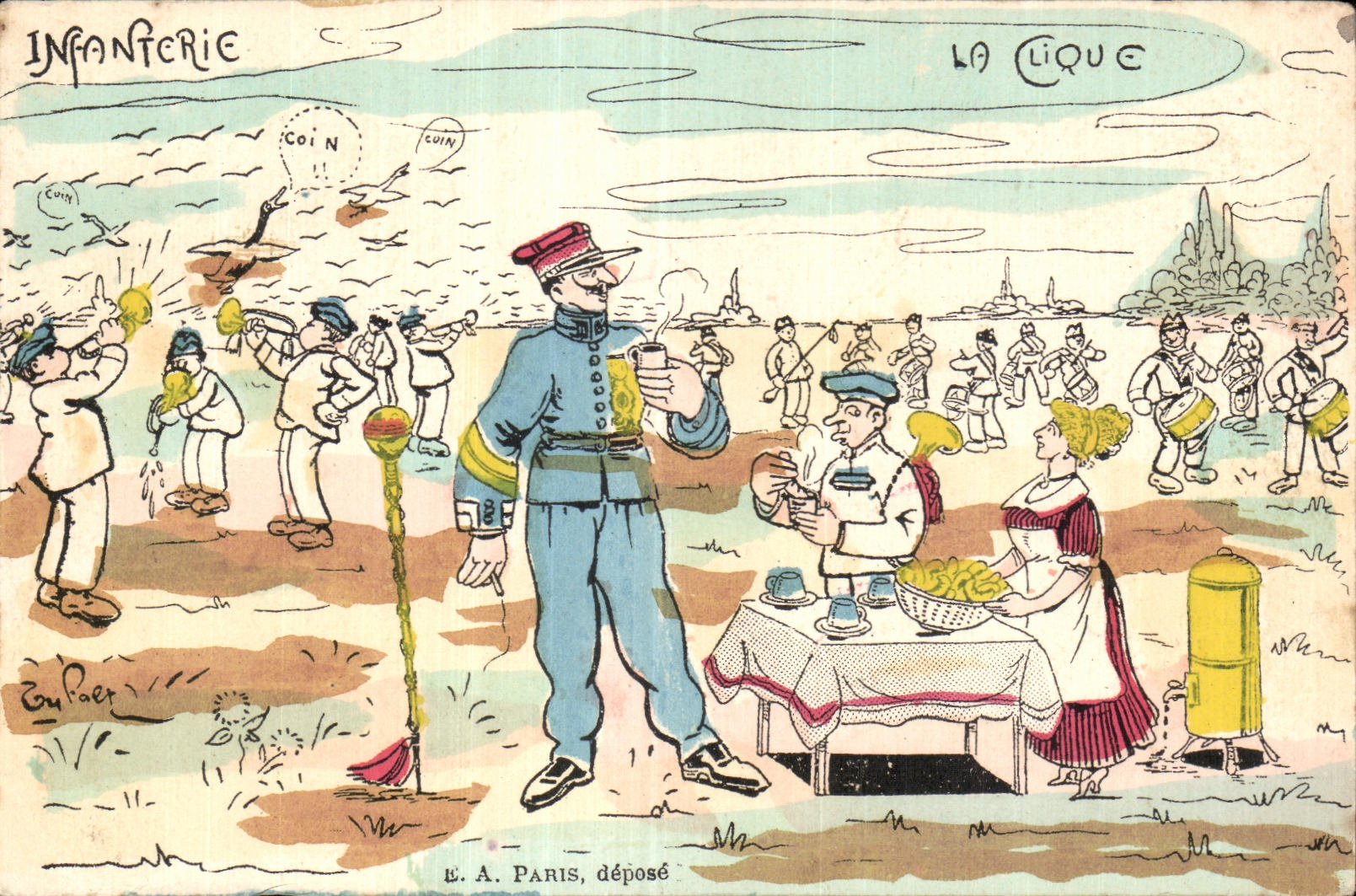 Infanterie — La Clique — E. A. Paris, déposé