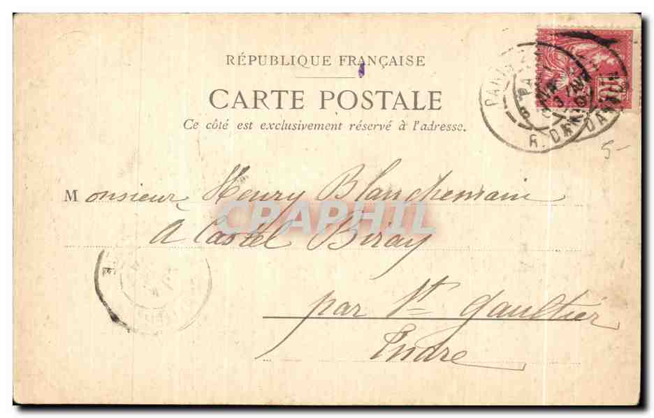 CPA Fantaisie Exposition universelle 1900 Palais du Cambodge  — Rückseite