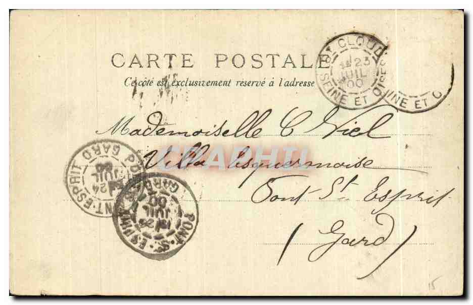 CPA Fantaisie Exposition universelle 1900 Le Danemark Denmark — Rückseite