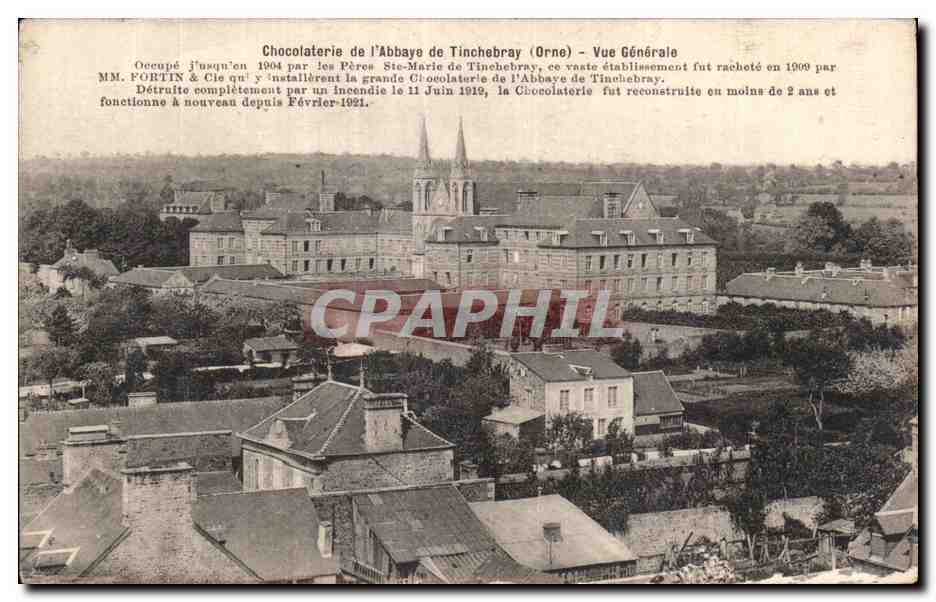 CPA Chocolaterie de I Abbaye de Tinchebray (Orne) - Vue Generale