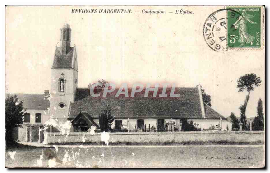 CPA ENVIRONS D ARGENTAN - Coulandon - L Eglise