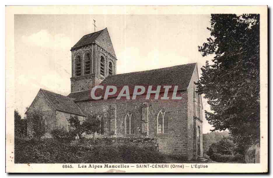 CPA Les Alpes Mancelles - SAINT-CENERI (Orne) - L Eglise
