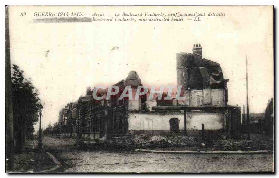 Arras — Boulevard Faidherbe, neun Häuser zerstört — Charles Jaffray, Arras