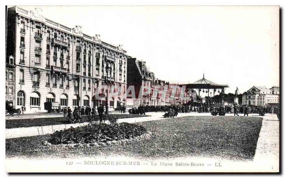 CPA BOULOGNE-SUR-MER - LA Digue Sainte-Beuve - LL 