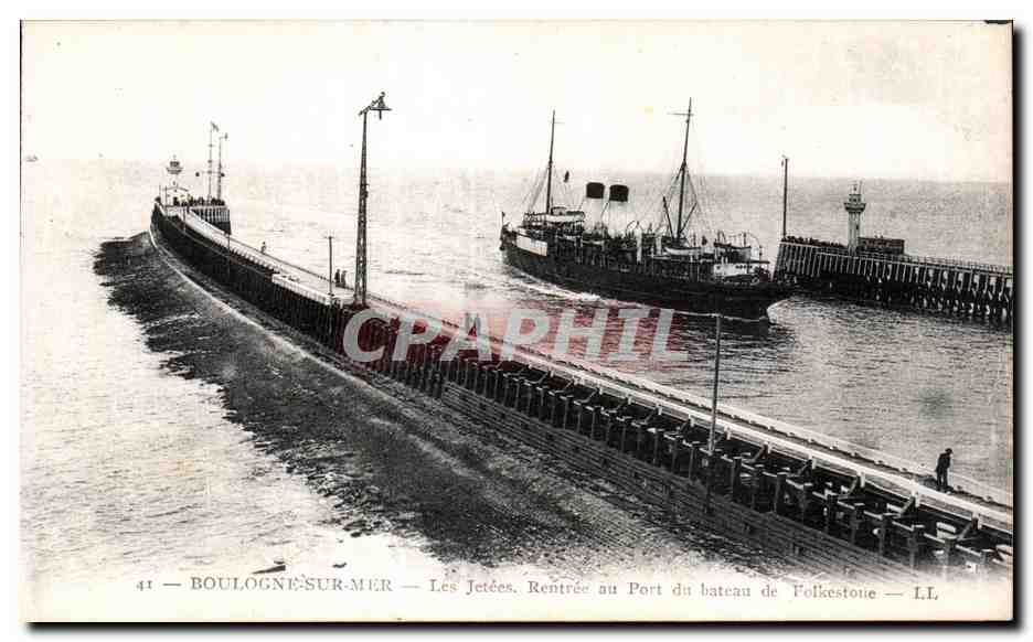 Boulogne-sur-Mer — Las Digue. Llegada al Puerto del barco de Folkestone — LL