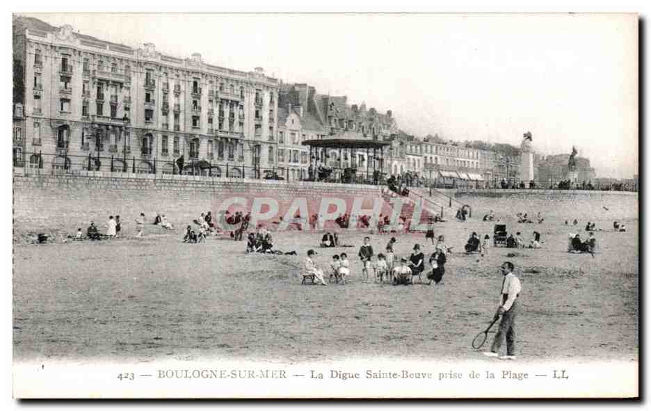 Boulogne-sur-Mer — La Digue Sainte-Bouve vista desde la playa — L.L. — n°423
