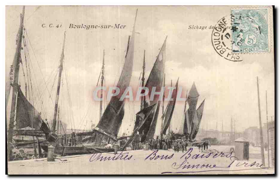 Boulogne-sur-Mer — Séchage des voiles — C.C. 41