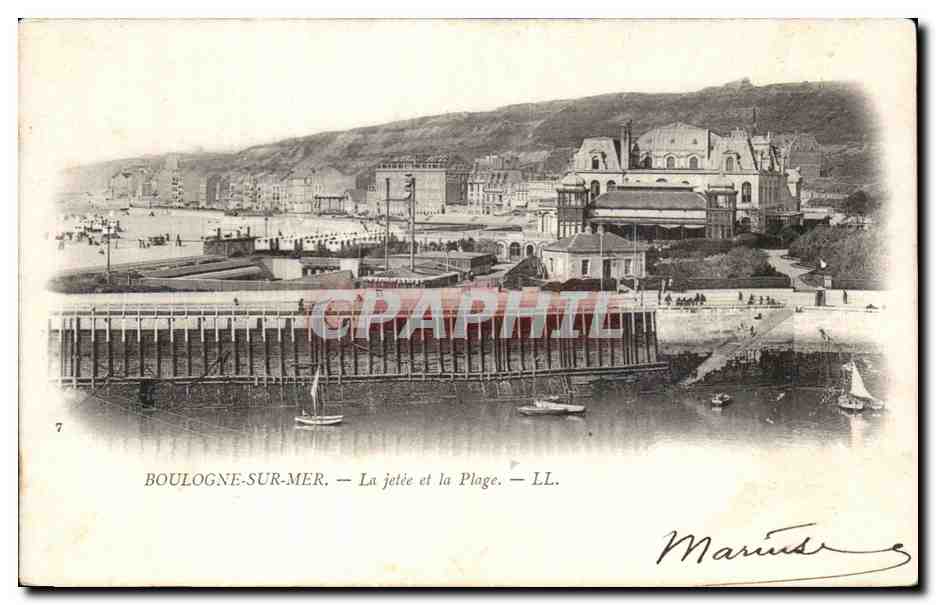 Boulogne-sur-Mer — La jetée et la plage — LL.