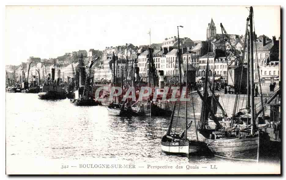 Boulogne-sur-Mer — Perspective des Quais — LL — n° 342