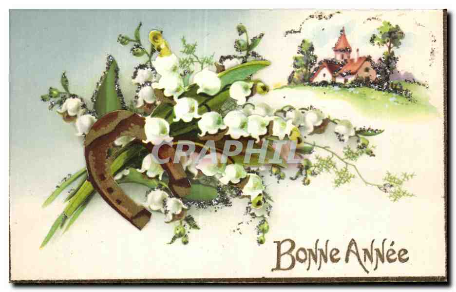 CPA Fantaisie Muguet Bonne annee