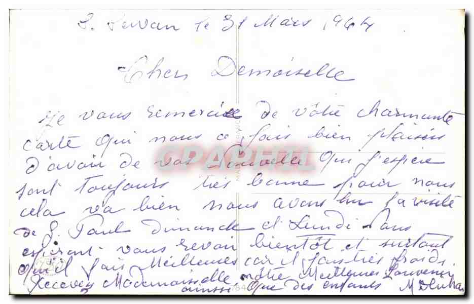 CPA Fantaisie Poisson Bonheur Fer a cheval Avril Paques  — Rückseite