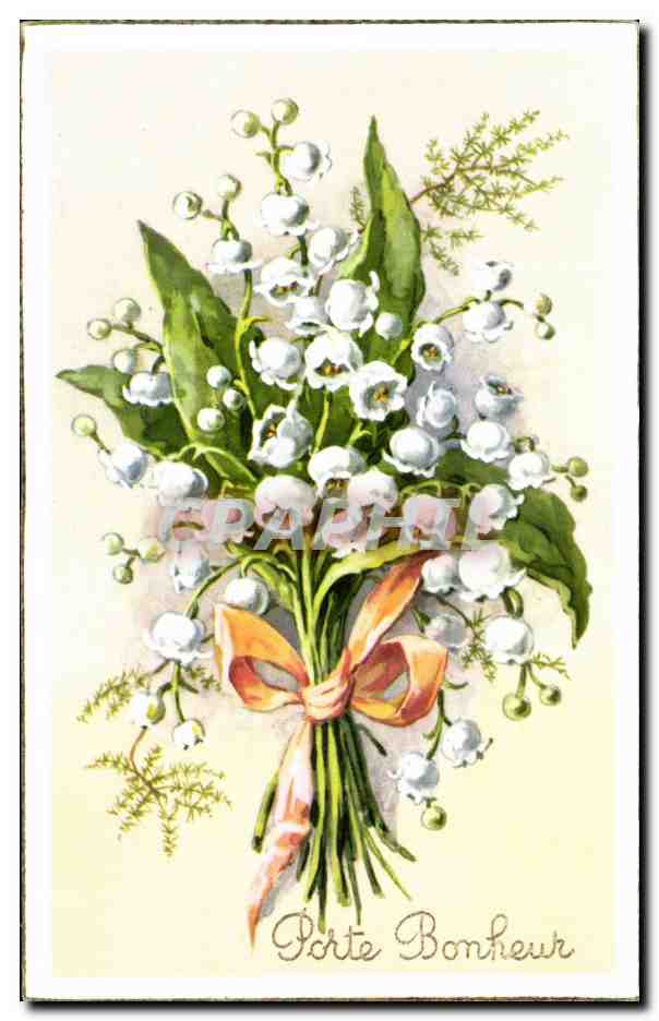 CPA Fantaisie Fleurs Muguet