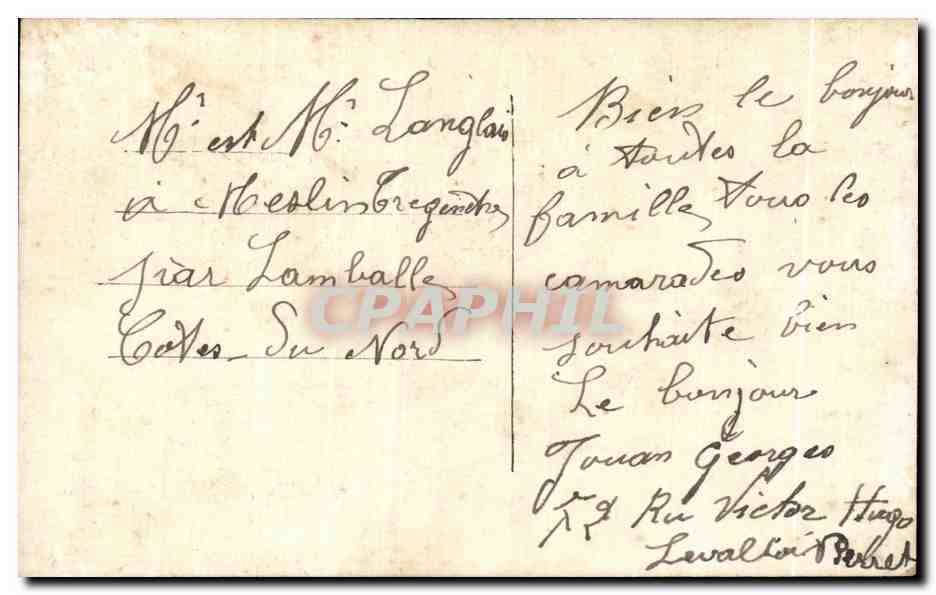 CPA Fantaisie Fleurs — Rückseite
