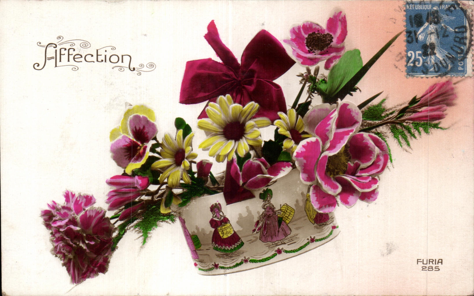 CPA Fantaisie Fleurs