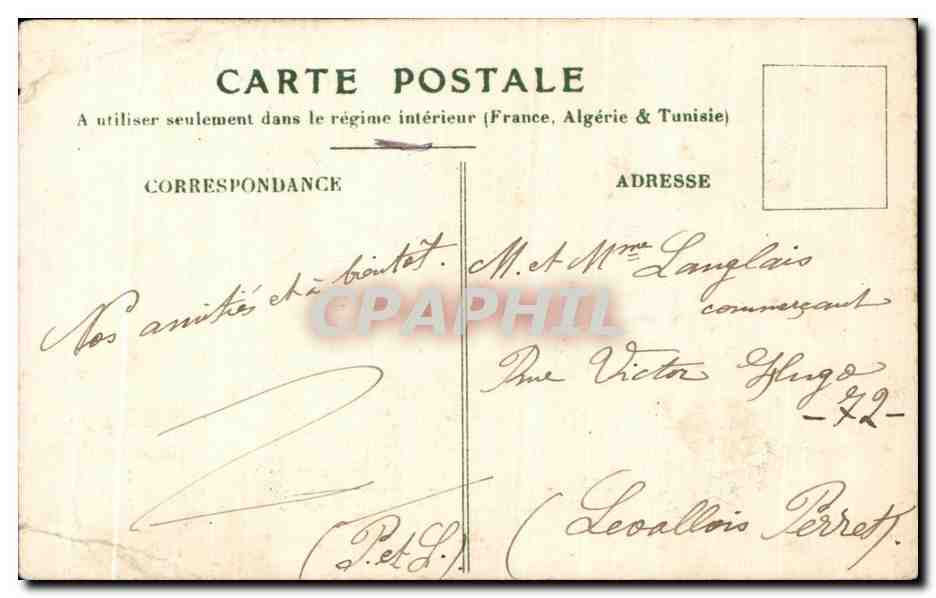 CPA Fantaisie Fleurs — Rückseite