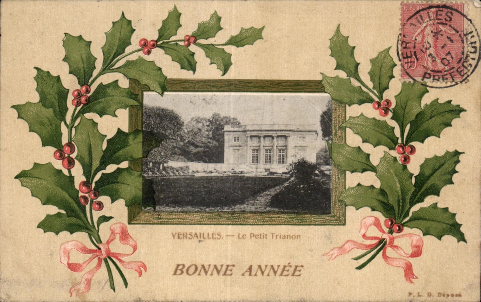 CPA Fantaisie Fleurs VErsailles Le petit TRianon 