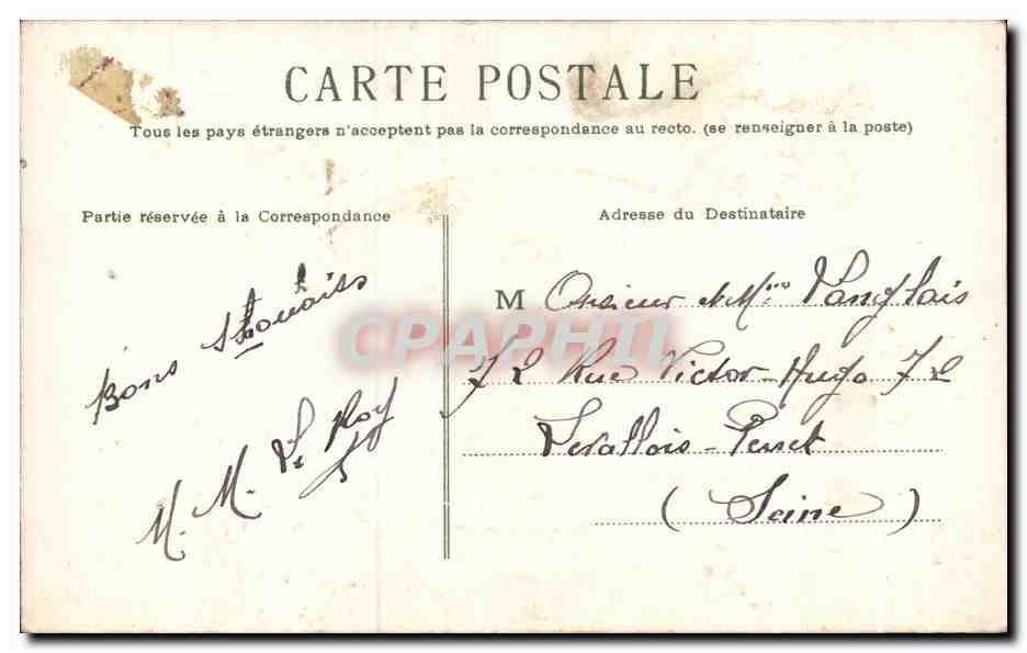 CPA Fantaisie Fleurs Bonne annee — Verso