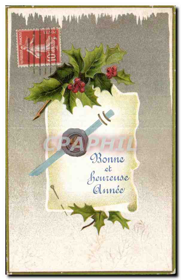 CPA Fantaisie Fleurs Bonne annee