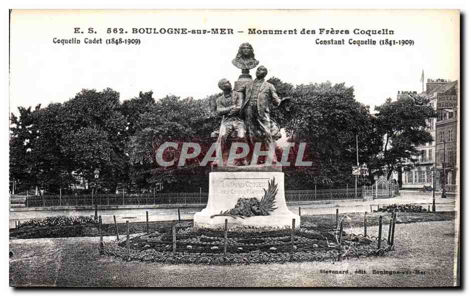 Boulogne-sur-Mer — Monument voor de Broers Coquelin — Uitgever Stevenard
