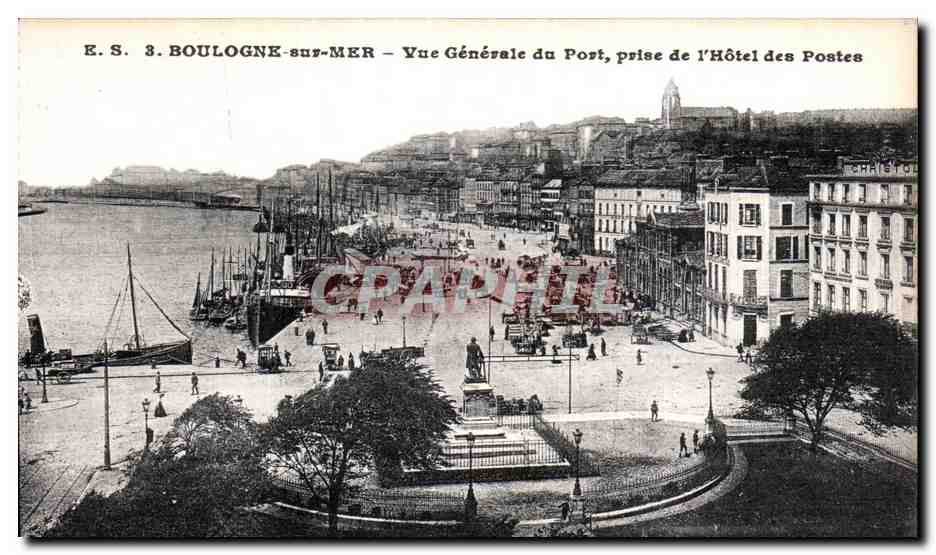 Boulogne-sur-Mer — Vue Générale du Port, prise de l'Hôtel des Postes — E.S. 3