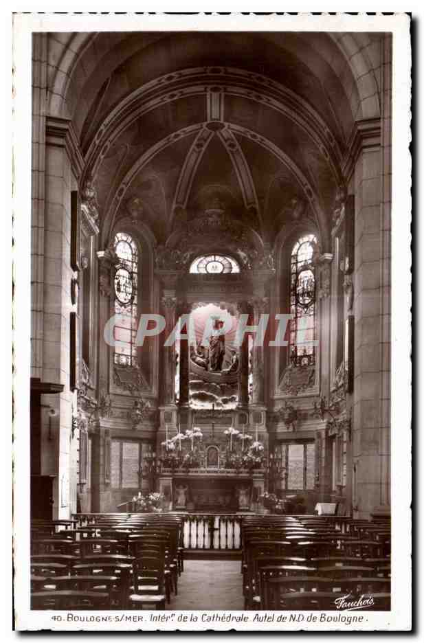 Boulogne-sur-Mer — Binnenkant van de Kathedraal, Altar van Onze Lieve Vrouwe van Boulogne — T. Faucheis