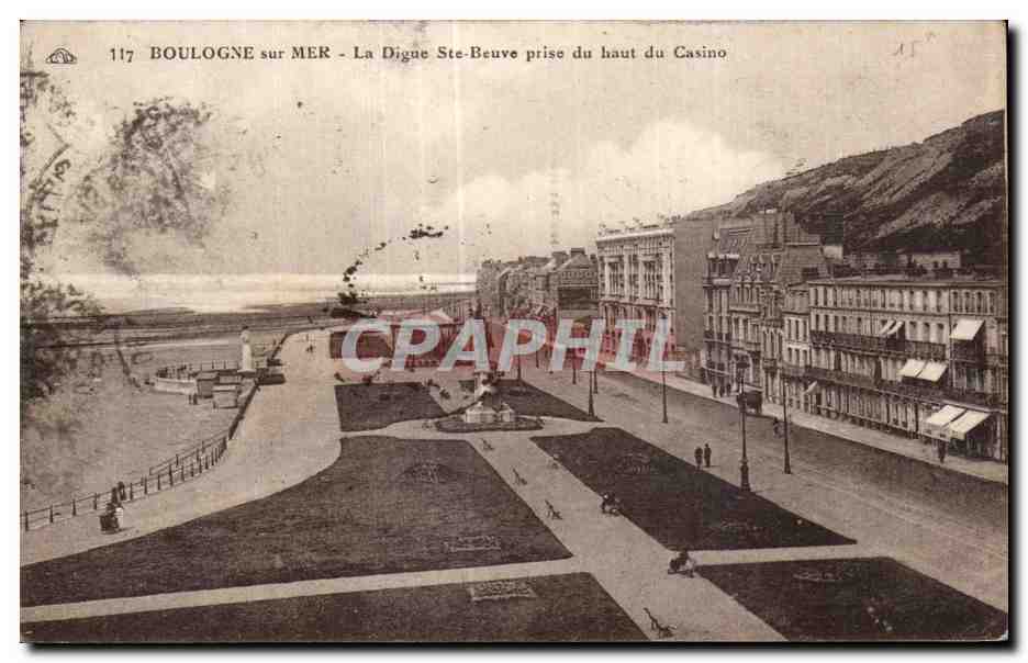 BOULOGNE-sur-MER - Die Ste-Beuve-Dyke vom Casino aus gesehen — Verlag CPAPHIL, Nr. 117