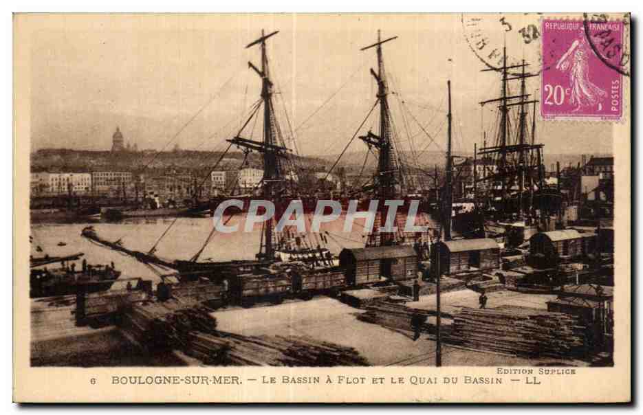 Boulogne-sur-Mer — Le Bassin à Flot et le Quai du Bassin — Édition Suplice